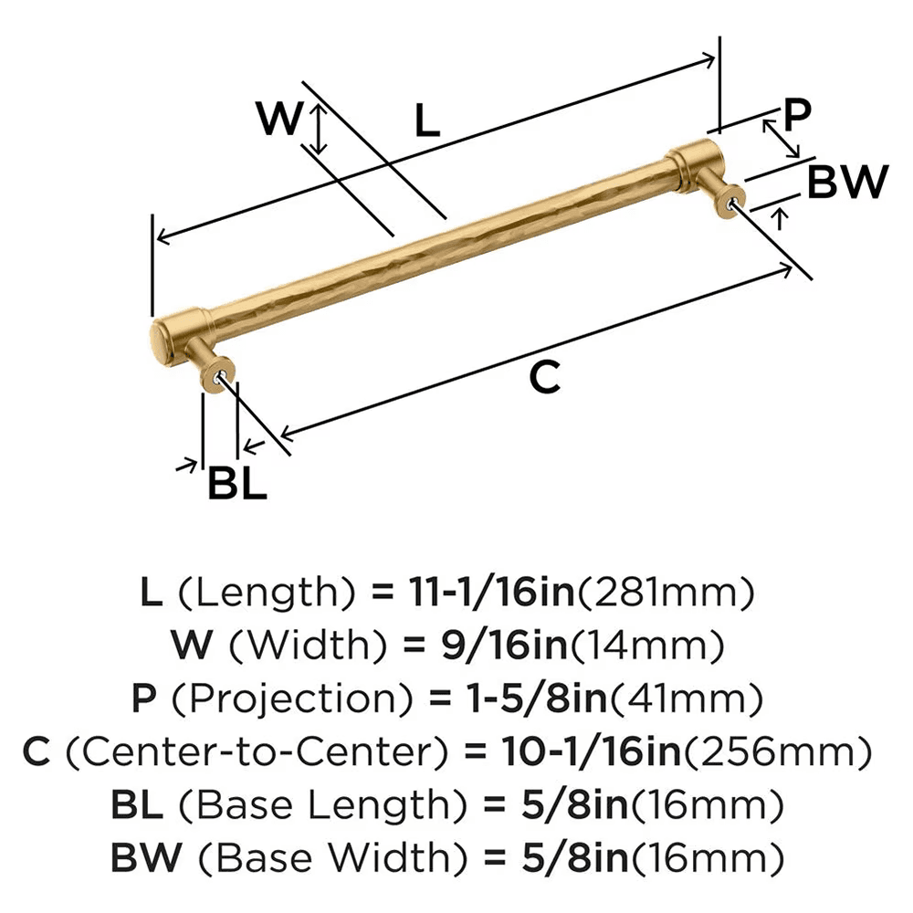256mm Fairfax Cabinet Pull, Champagne Bronze Alt 1 - Image