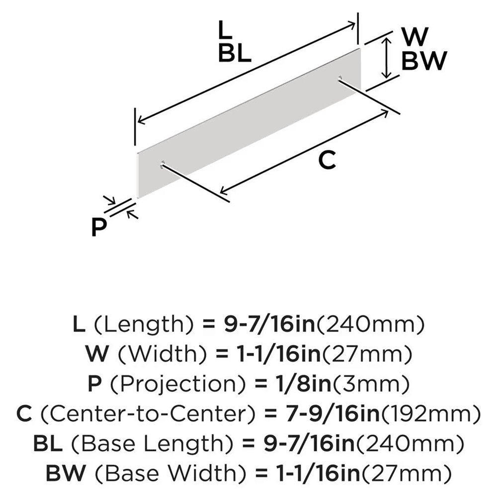 7-9/16" Maymont Pull Backplate, Champagne Bronze Alt 1 - Image