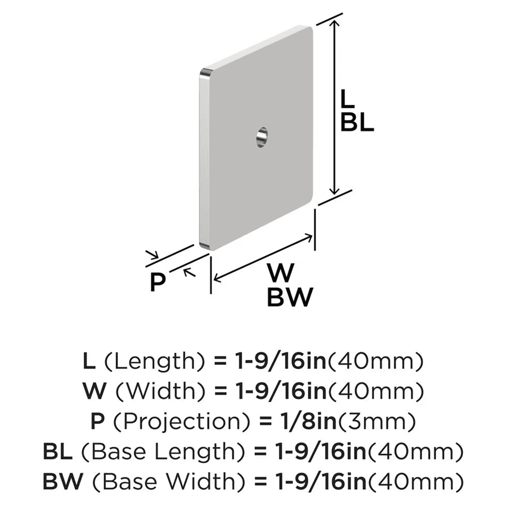1-9/16" Thoreau Knob Backplate, Matte Black Alt 1 - Image