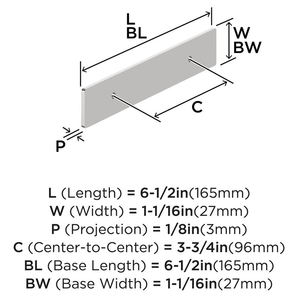 3-3/4" Thoreau Pull Backplate, Satin Nickel Alt 1 - Image