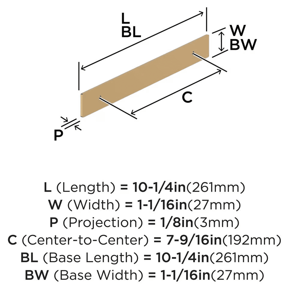 192mm Thoreau Rectangle Backplate, Champagne Bronze Alt 1 - Image