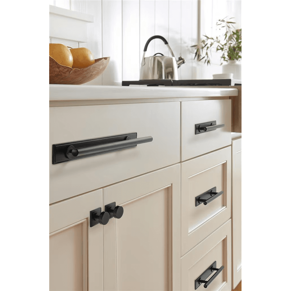 192mm Thoreau Rectangle Backplate, Matte Black Alt 3 - Image