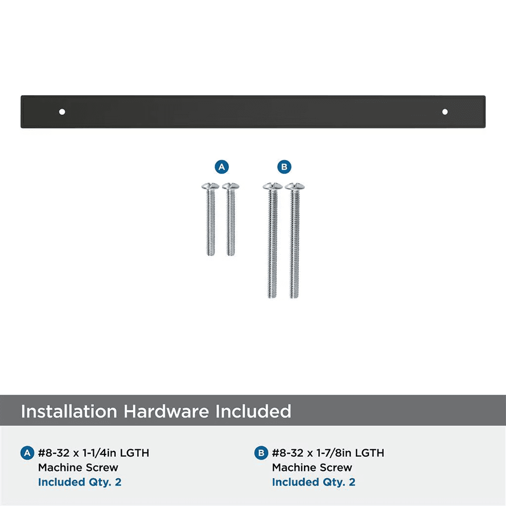 320mm Thoreau Rectangle Backplate, Matte Black Alt 2 - Image