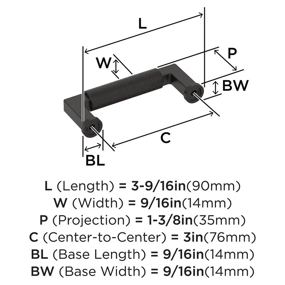 76mm Balata Cabinet Pull, Oil-Rubbed Bronze Alt 1 - Image