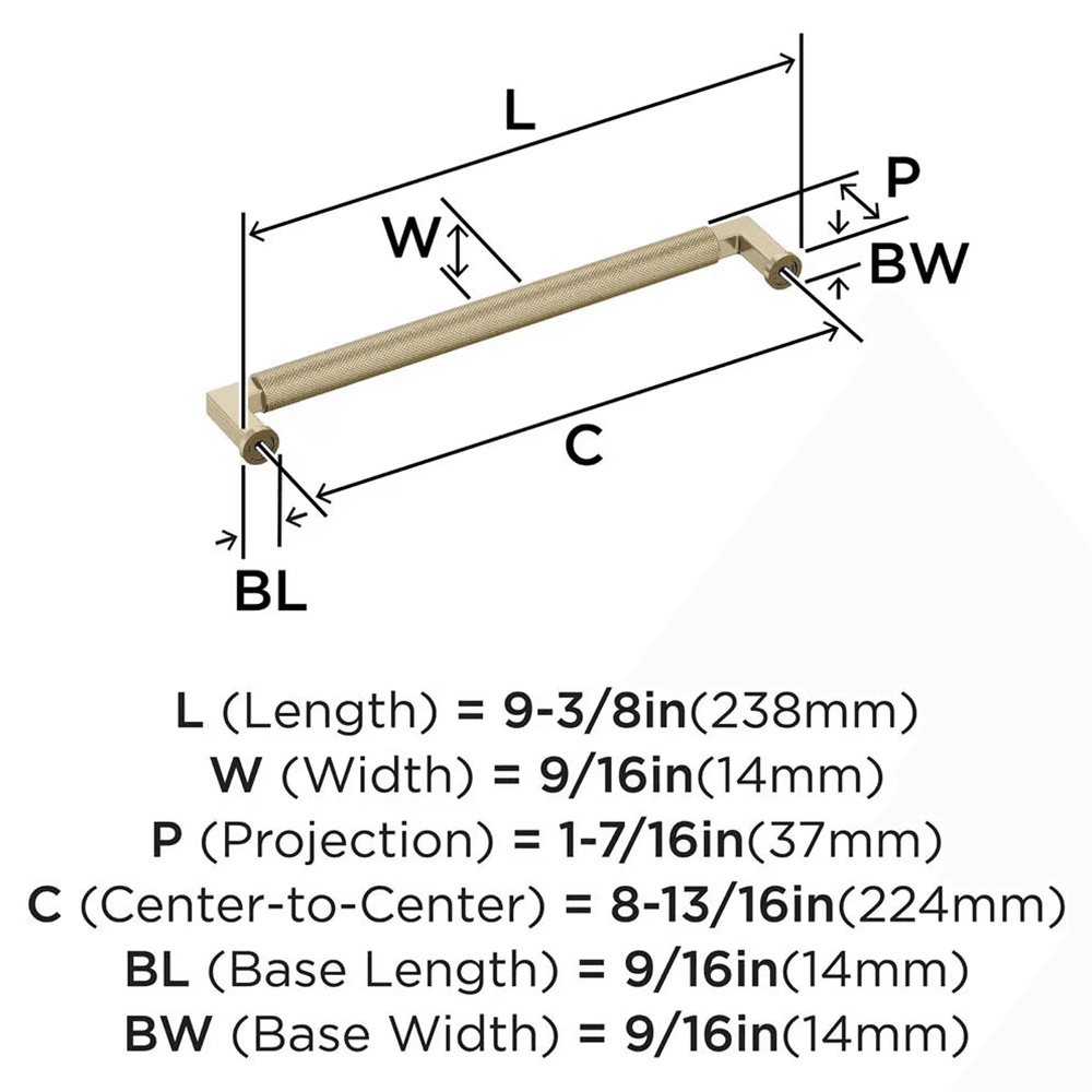 224mm Balata Cabinet Pull, Golden Champagne Alt 1 - Image