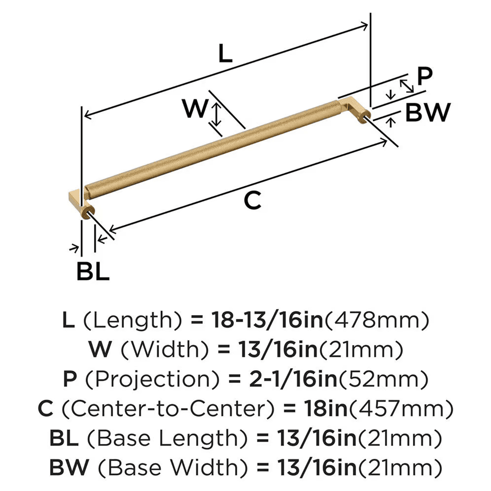 457mm Balata Appliance Pull, Champagne Bronze Alt 1 - Image