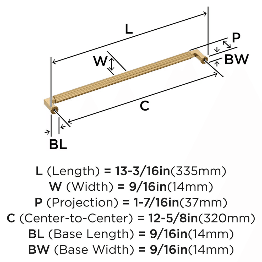 320mm Ballard Cabinet Pull, Champagne Bronze Alt 1 - Image