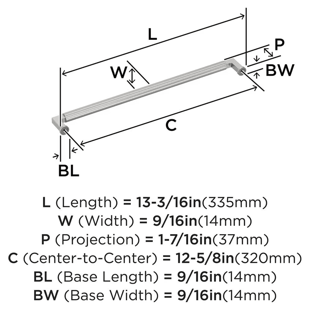 320mm Ballard Cabinet Pull, Satin Nickel Alt 1 - Image