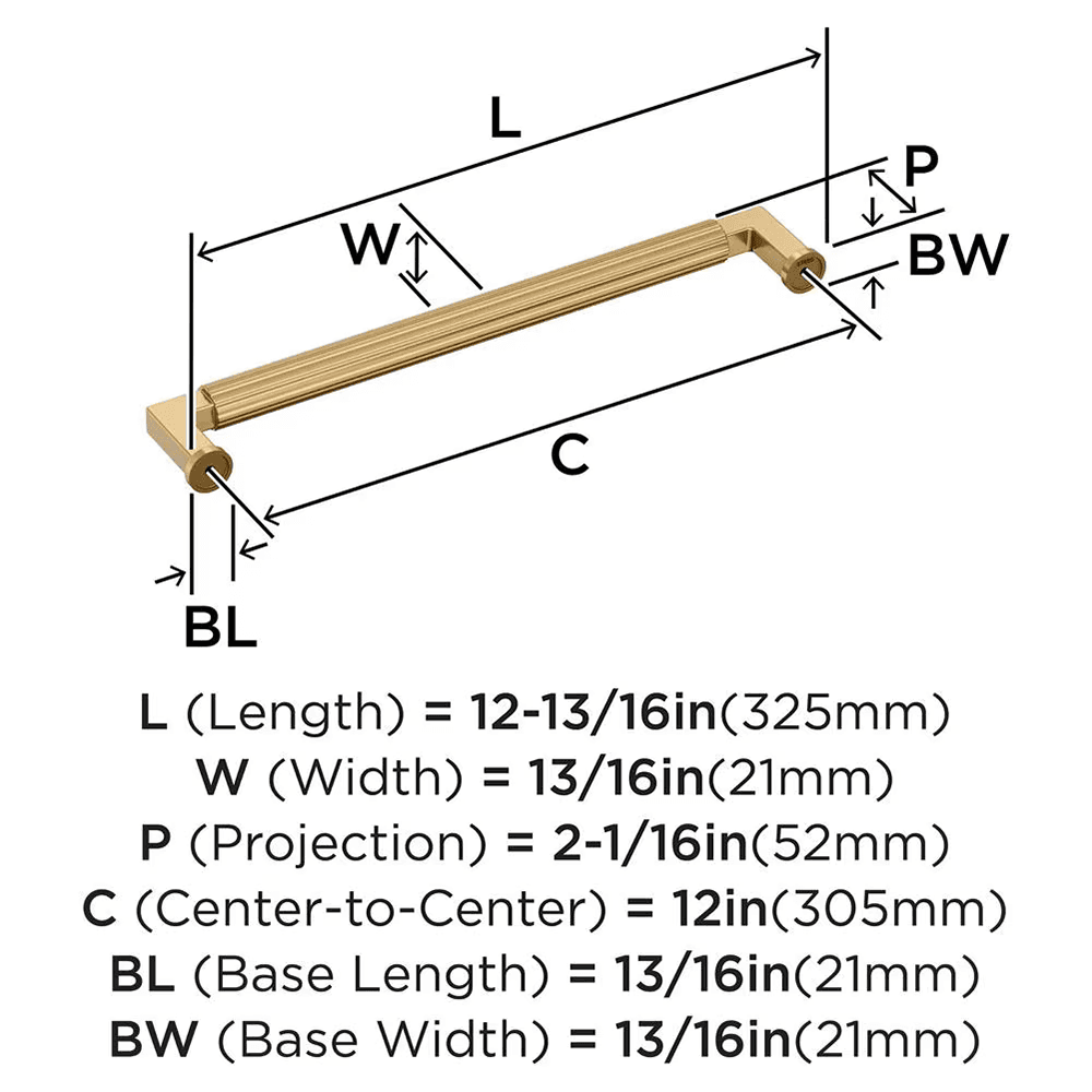 305mm Ballard Appliance Pull, Champagne Bronze Alt 1 - Image