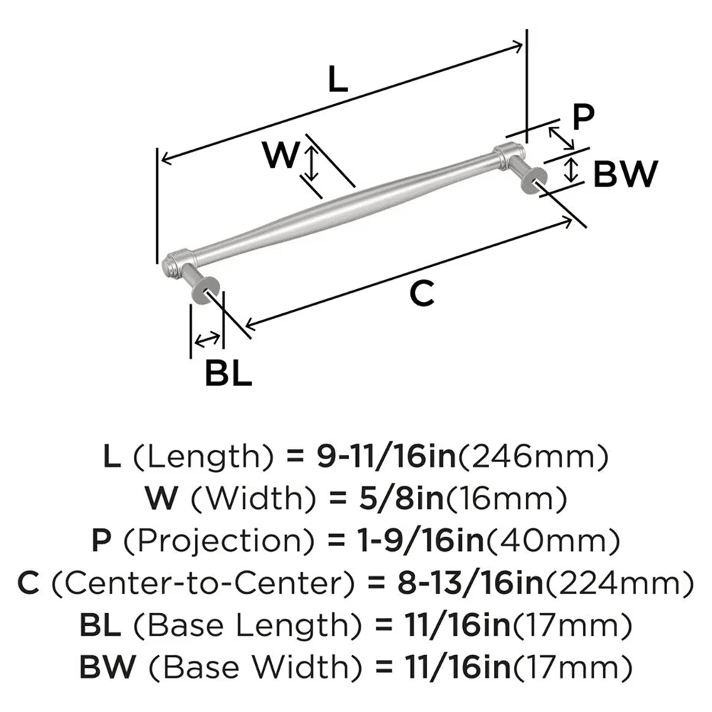 224mm Enlivity Cabinet Pull, Satin Nickel Alt 1 - Image