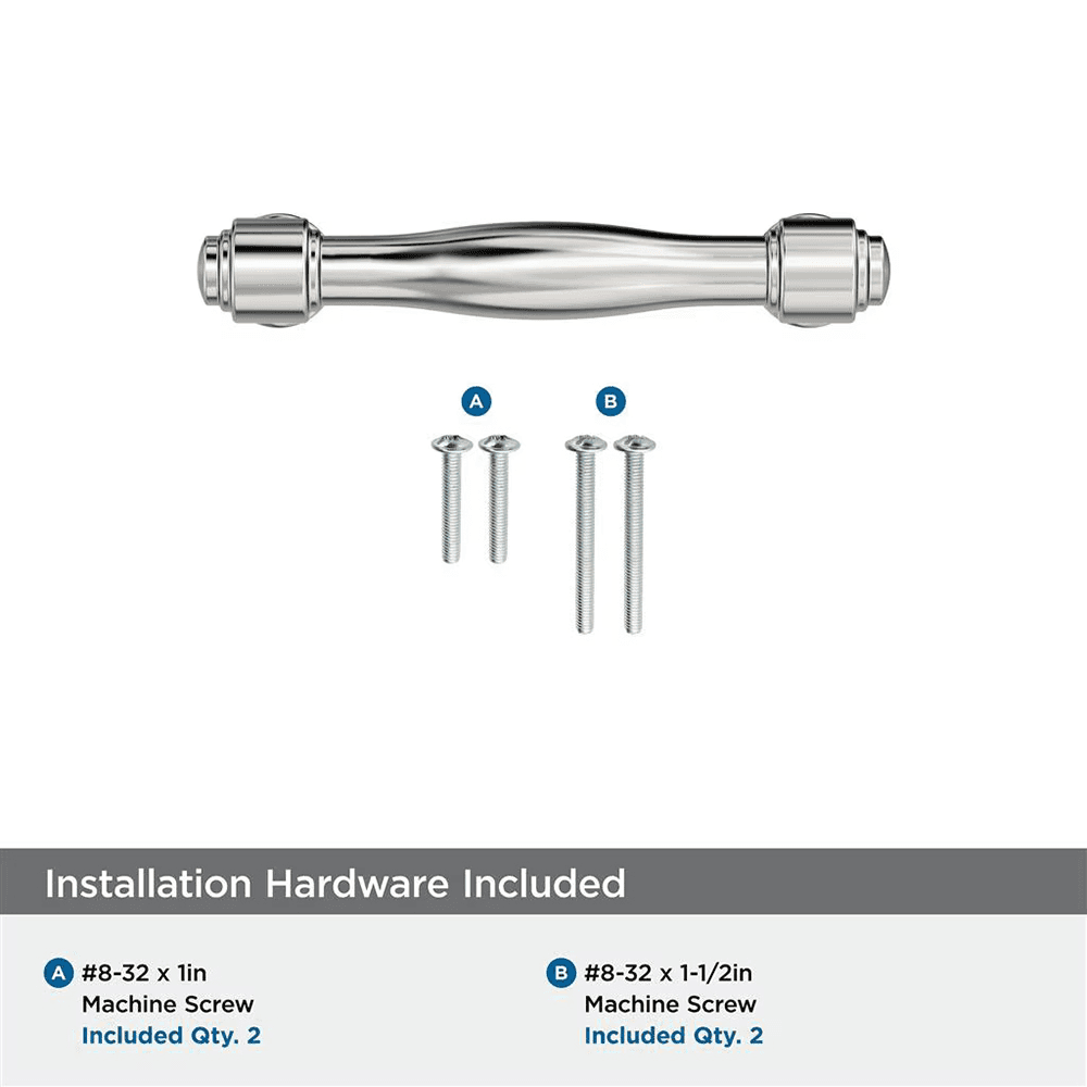 76mm Enlivity Cabinet Pull, Polished Nickel Alt 2 - Image