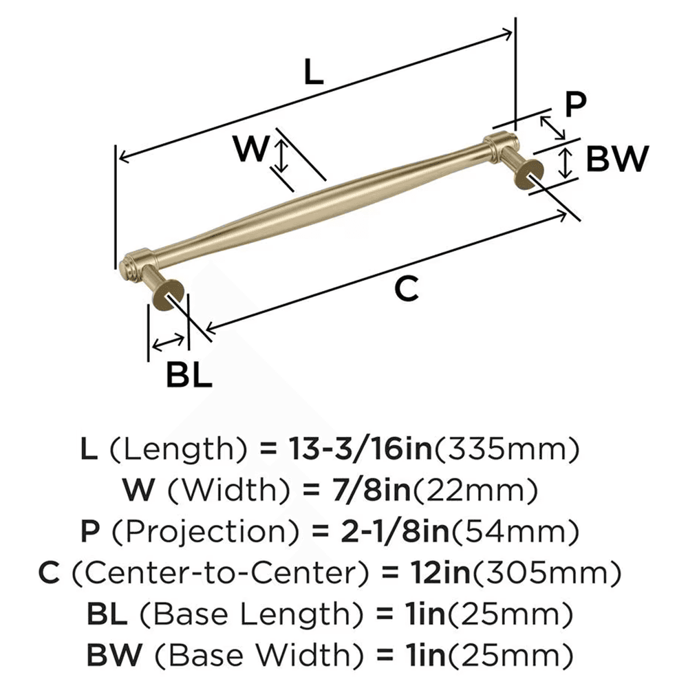 305mm Enlivity Appliance Pull, Golden Champagne Alt 1 - Image