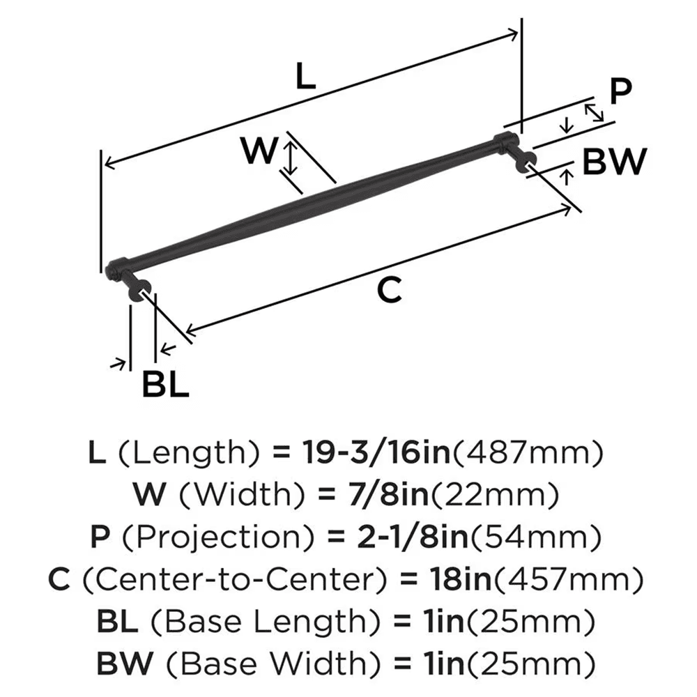 457mm Enlivity Appliance Pull, Oil-Rubbed Bronze Alt 1 - Image