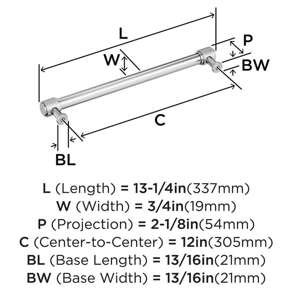 305mm Faraday Appliance Pull, Polished Chrome Alt 1 - Image