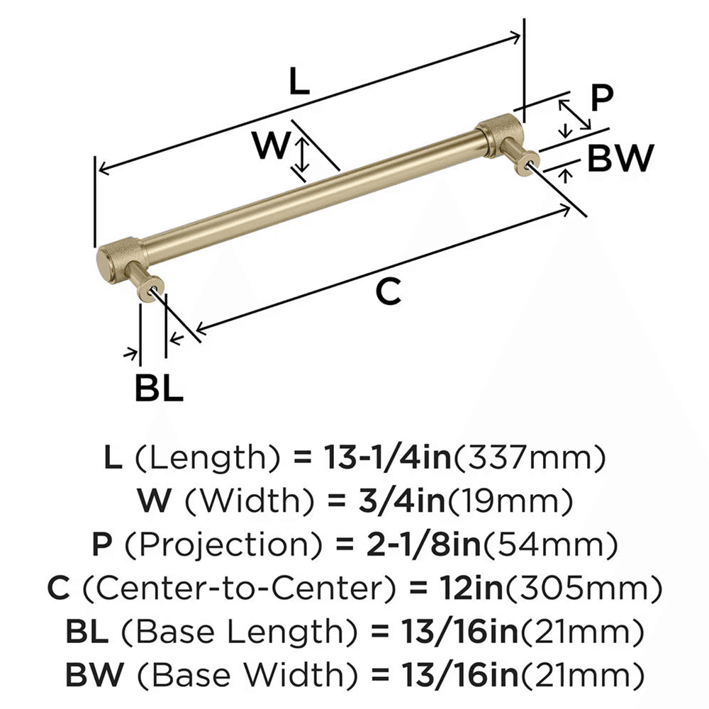 305mm Faraday Appliance Pull, Golden Champagne Alt 1 - Image