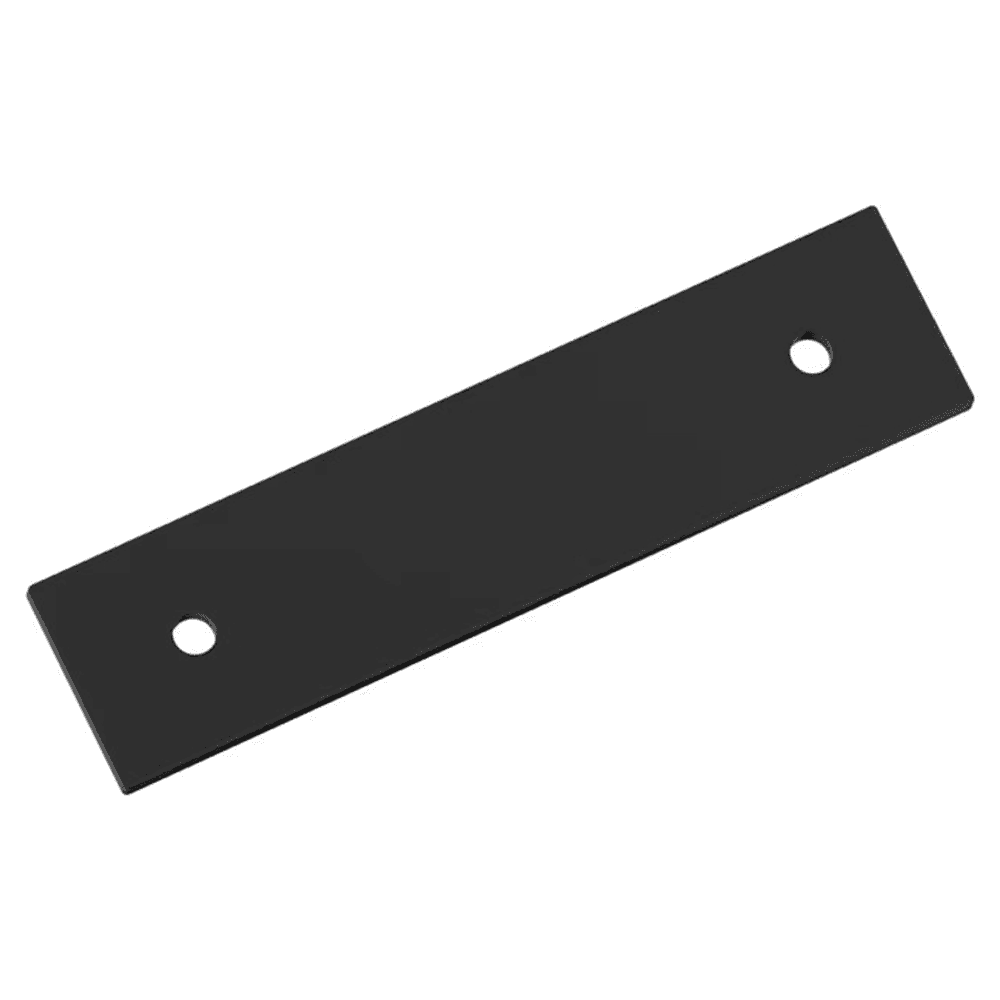 76mm Ladera Rectangle Cabinet Pull Backplate, Matte Black Main - Image