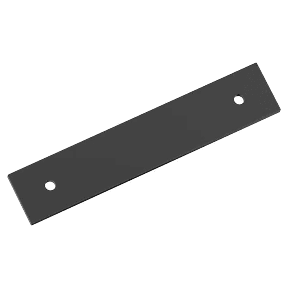 96mm Ladera Rectangle Cabinet Pull Backplate, Matte Black Main - Image