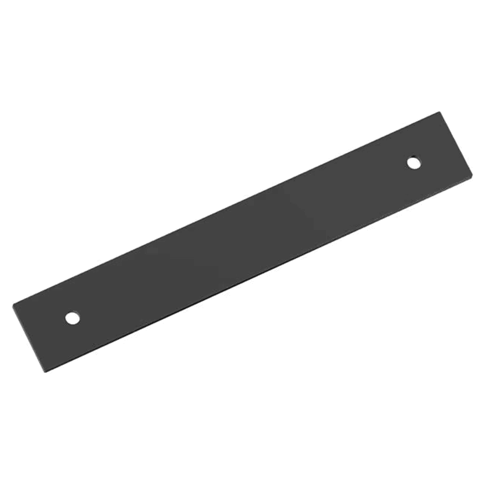 128mm Ladera Rectangle Cabinet Pull Backplate, Matte Black Main - Image