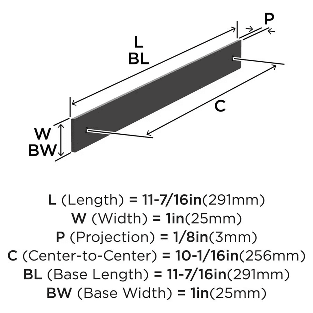 256mm Ladera Rectangle Cabinet Pull Backplate, Oil-Rubbed Bronze Alt 1 - Image