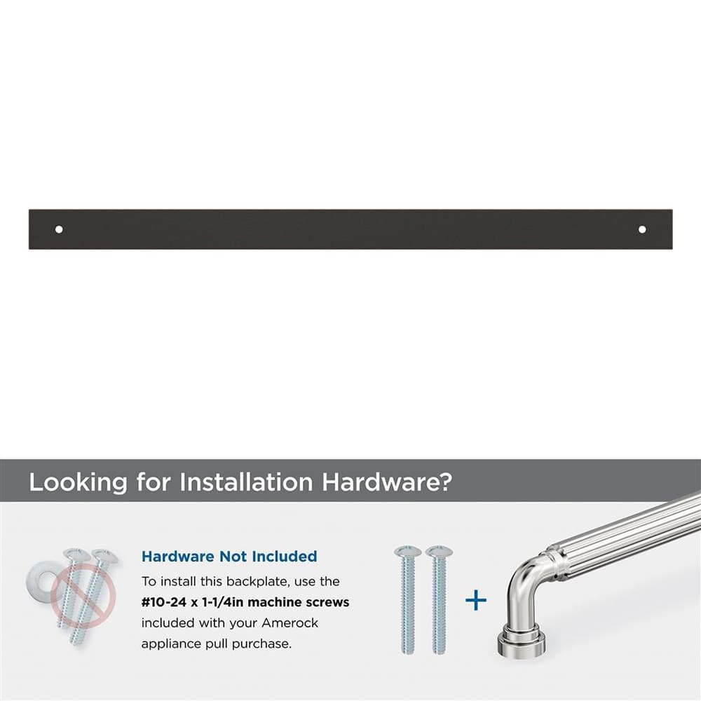 457mm Ladera Rectangle Appliance Pull Backplate, Oil-Rubbed Bronze Alt 2 - Image