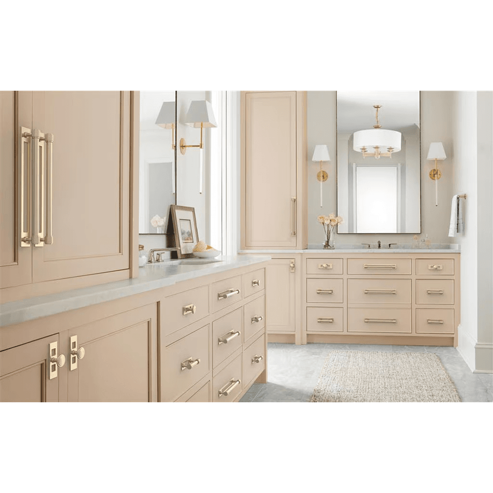 94mm Medora Rectangle Cabinet Knob Backplate, Golden Champagne Alt 4 - Image