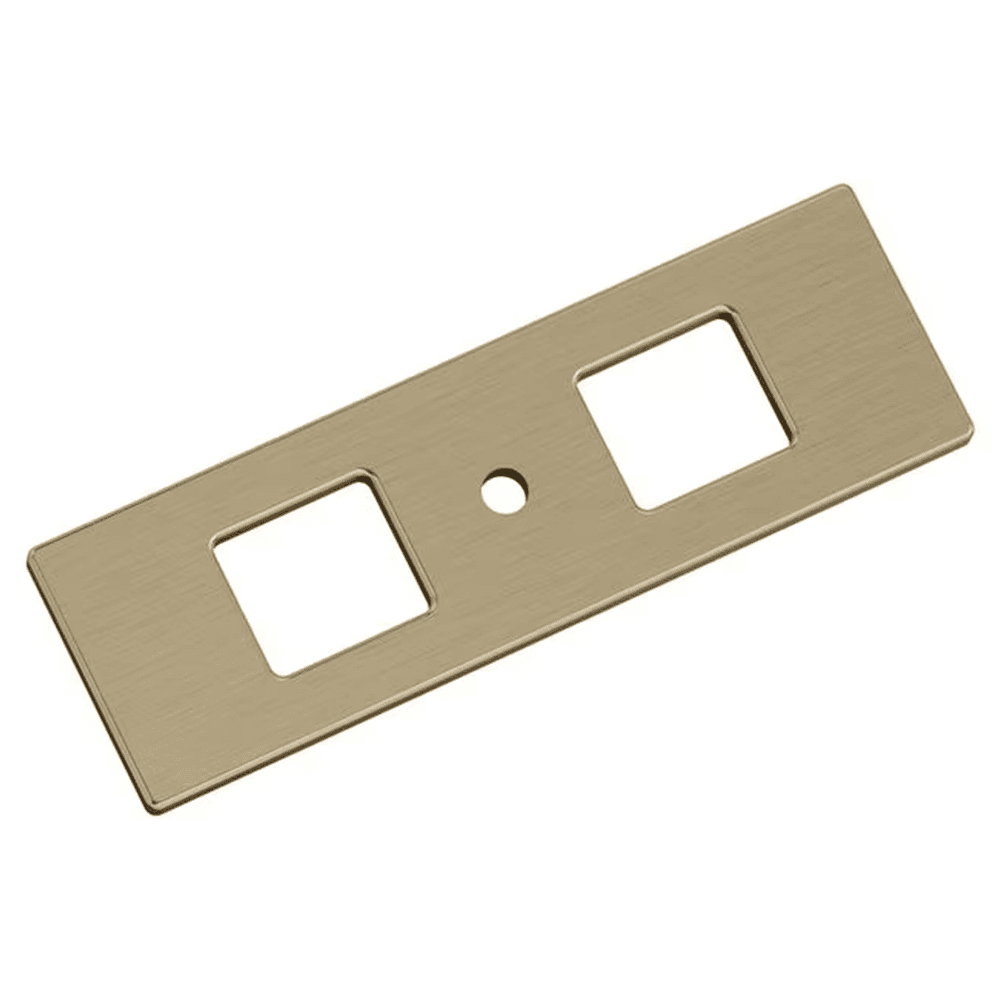94mm Medora Rectangle Cabinet Knob Backplate, Golden Champagne Main - Image