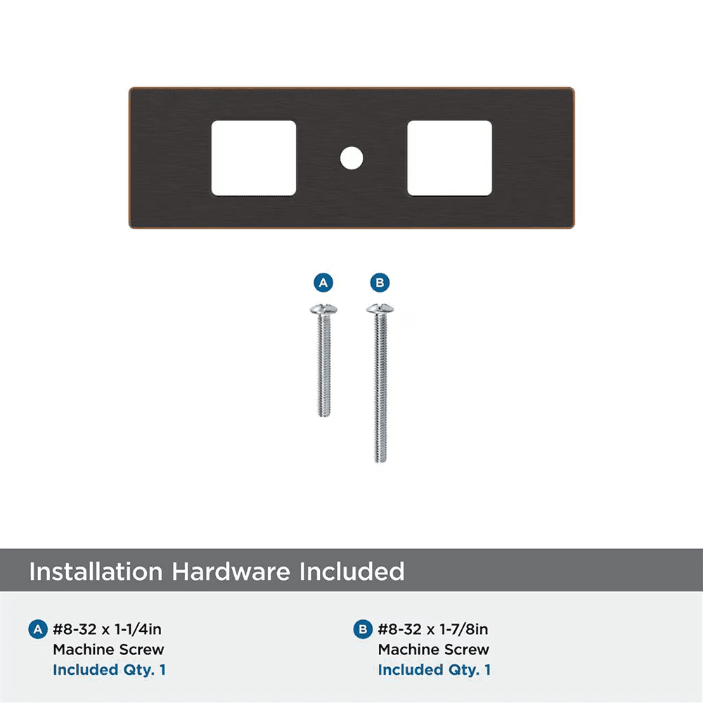 94mm Medora Rectangle Cabinet Knob Backplate, Oil-Rubbed Bronze Alt 2 - Image