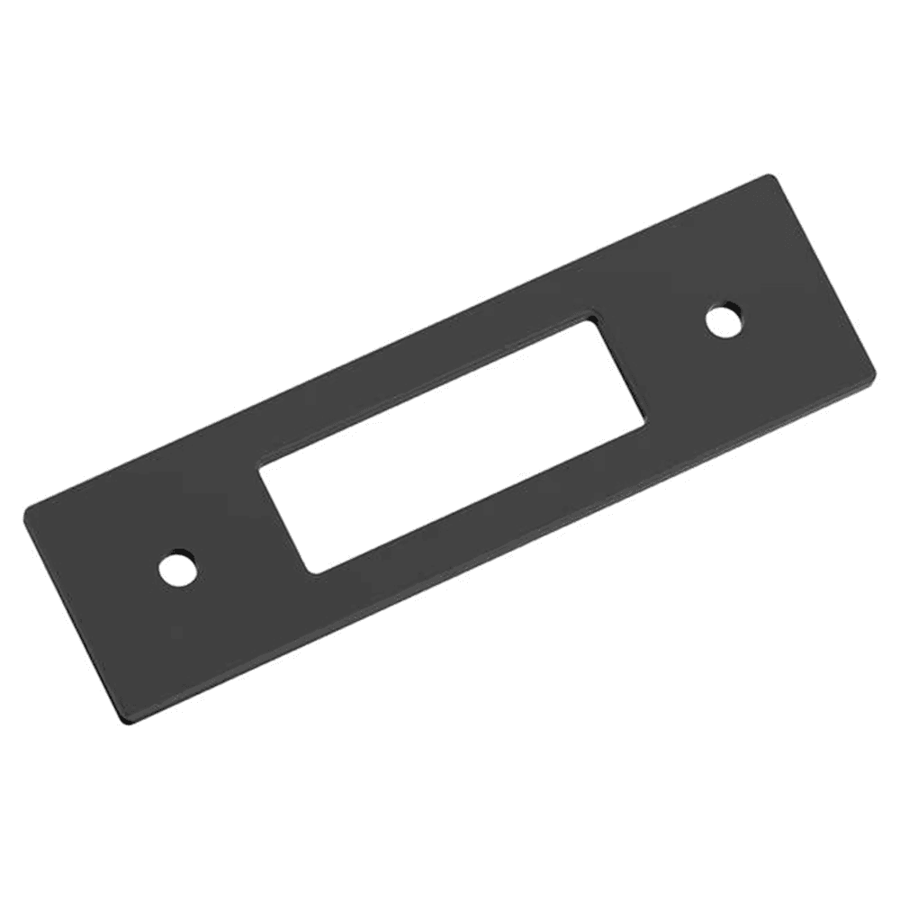 76mm Medora Rectangle Cabinet Pull Backplate, Matte Black Main - Image