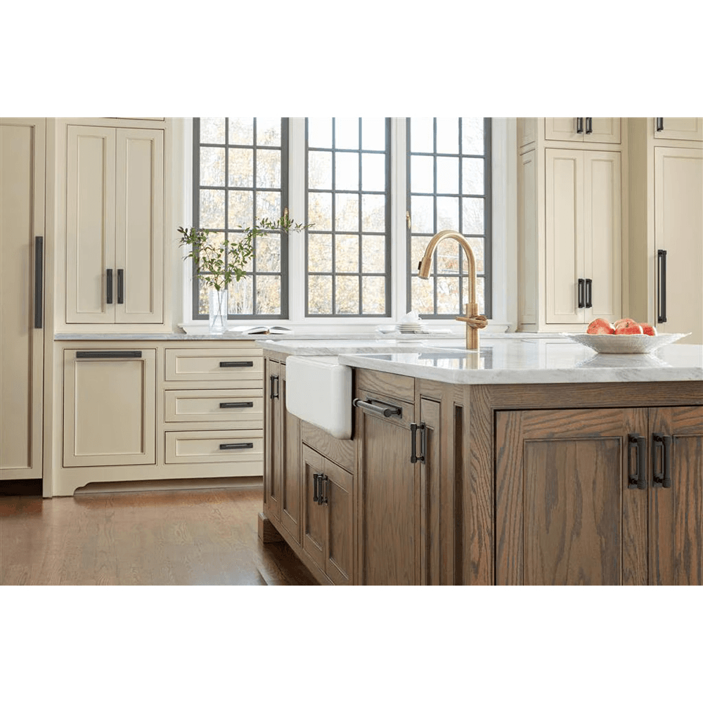 96mm Medora Rectangle Cabinet Pull Backplate, Matte Black Alt 4 - Image