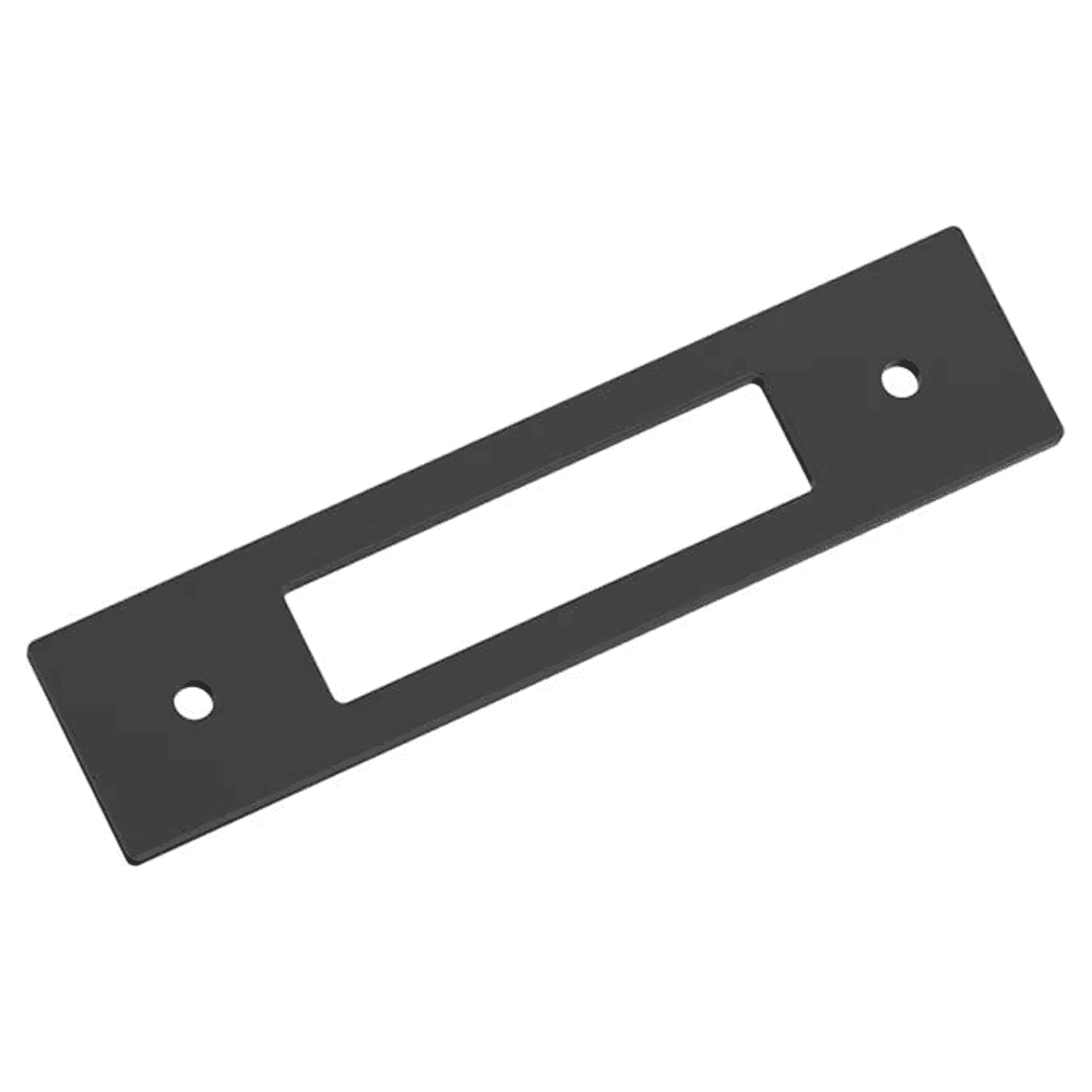 96mm Medora Rectangle Cabinet Pull Backplate, Matte Black Main - Image