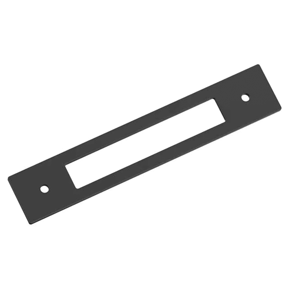128mm Medora Rectangle Cabinet Pull Backplate, Matte Black Main - Image