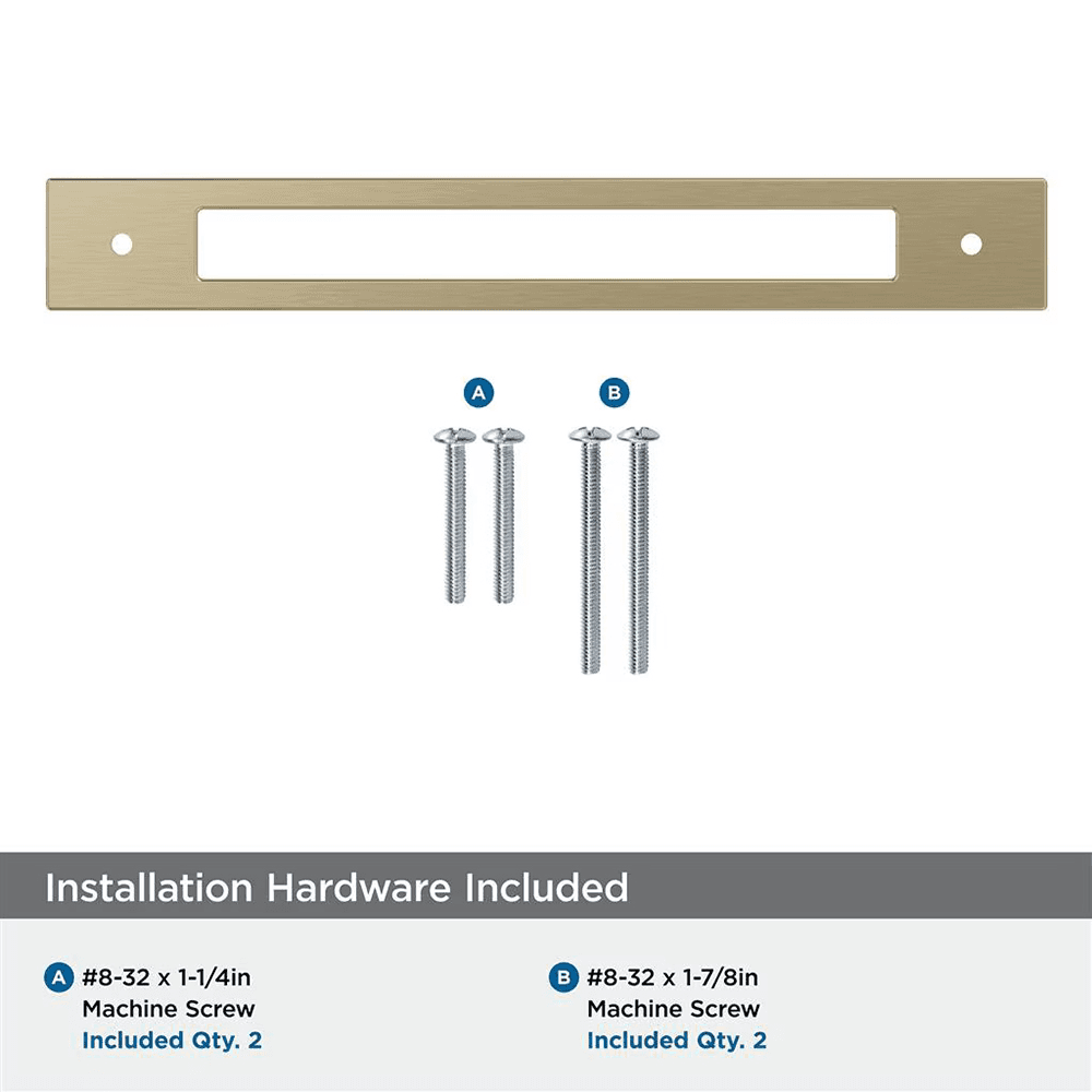 192mm Medora Rectangle Cabinet Pull Backplate, Golden Champagne Alt 2 - Image