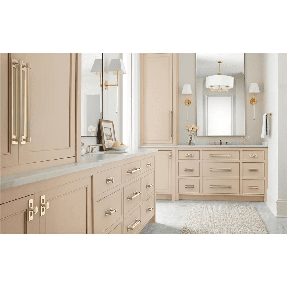 224mm Medora Rectangle Cabinet Pull Backplate, Golden Champagne Alt 4 - Image