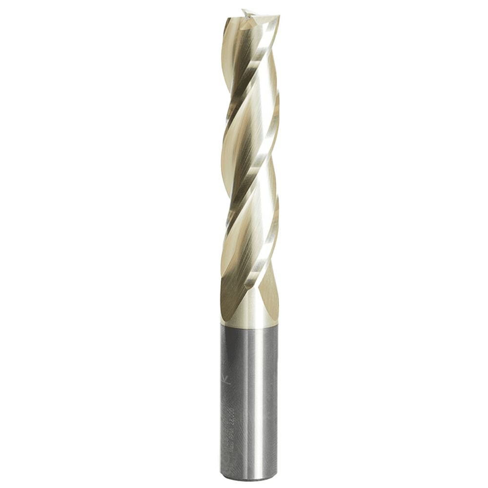 1/2" Dia x 2-1/4" CNC 2D/3D Carving Flat Bottom 0.10° Straight Angle Solid Carbide Router Bit, 3 Flute, 1/2" Shank Main - Image
