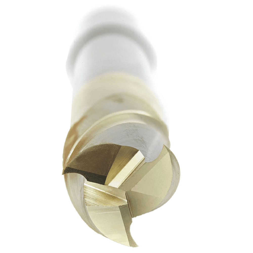 1/2" Dia x 1-1/4" Extra Long CNC 2D/3D Carving Flat Bottom 0.10° Angle Solid Carbide Router Bit, 3 Flute, 1/2" Shank Alt 3 - Image