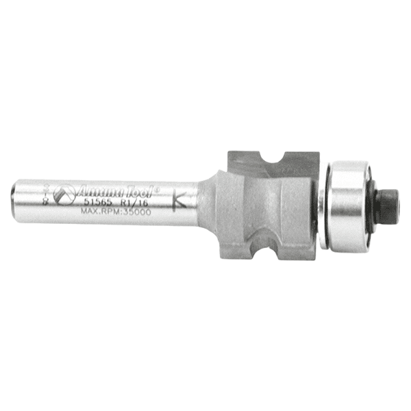 5/8" Dia x 1/2" Carbide Tipped Bull Nose Bit, 2-Flute, 1/4" Shank Alt 1 - Image