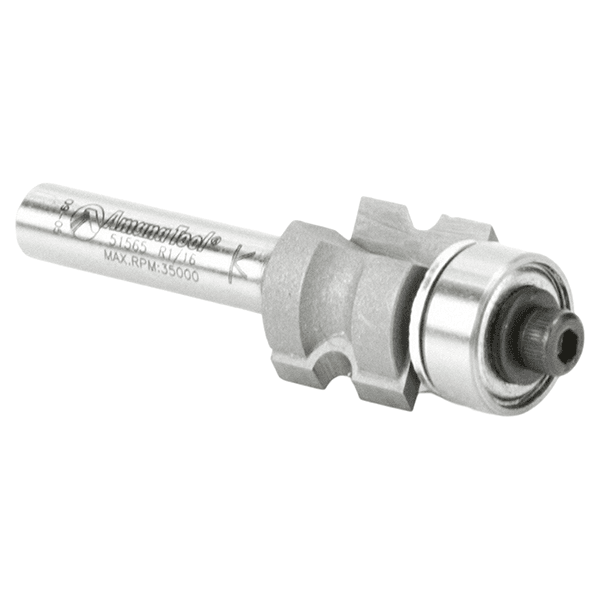 5/8" Dia x 1/2" Carbide Tipped Bull Nose Bit, 2-Flute, 1/4" Shank Alt 2 - Image