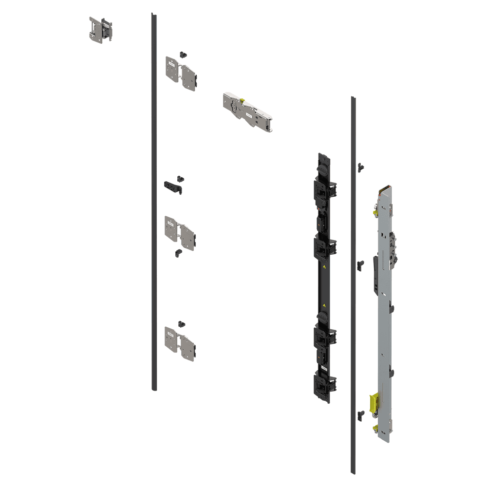 Revego Duo Hinge Bracket Set for Pocket Height 1142 - 1356mm, Right, Zinc-Coated Main - Image