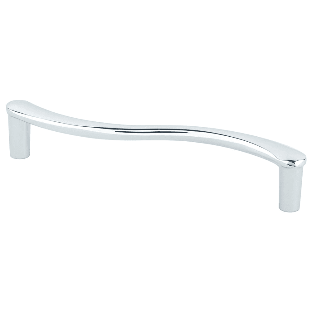 Contemporary Advantage Plus Six Collection cabinet pull with extended posts and comfortable length in Polished Chrome