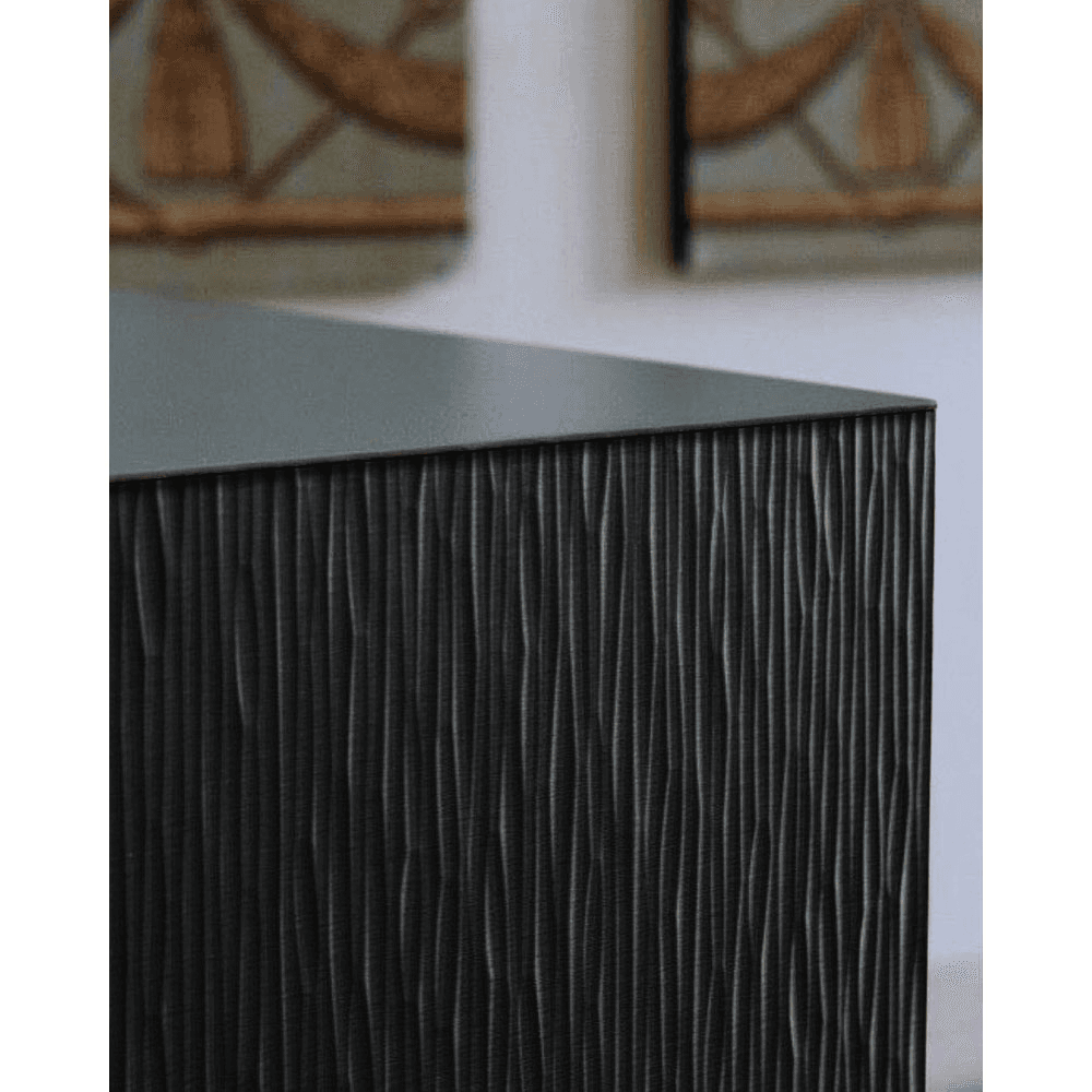 200 Series HPL Metal Laminate 239 Metawave Black Aluminum, 4' x 8' Alt 2 - Image