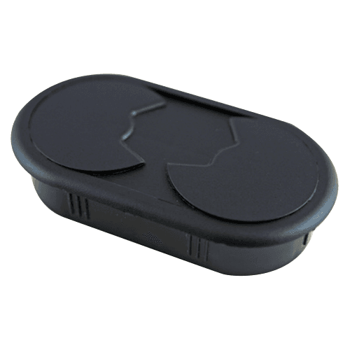 Black 60mm Oval Grommet from Custom Accents - Control Wire Feeds Like a Pro