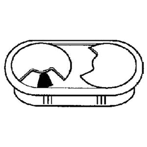 Custom Accents 60mm Oval Grommet - Keep Your Desk Tidy and Wires in Place