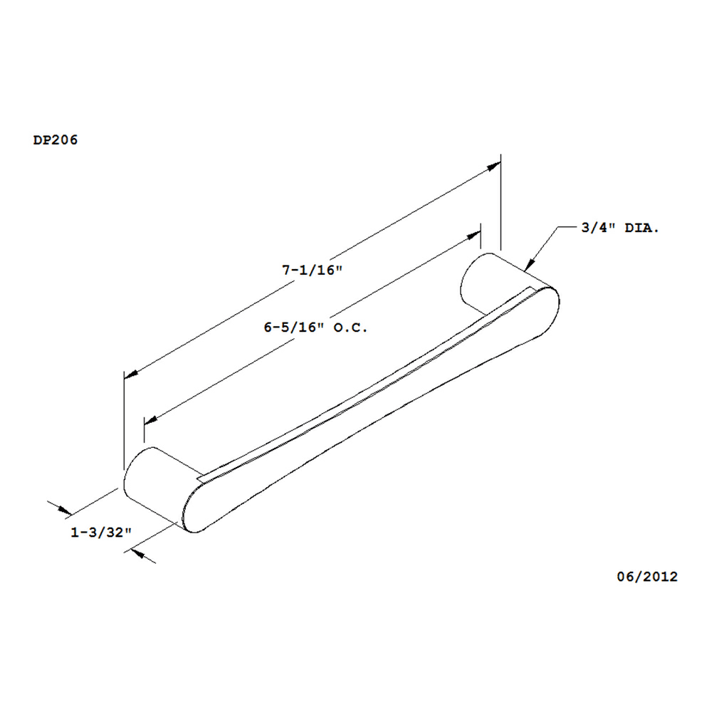 Satin Stainless Steel Concave Drawer Pull for Modern Design