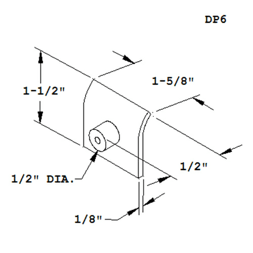 High-quality brass finger pull from Doug Mockett