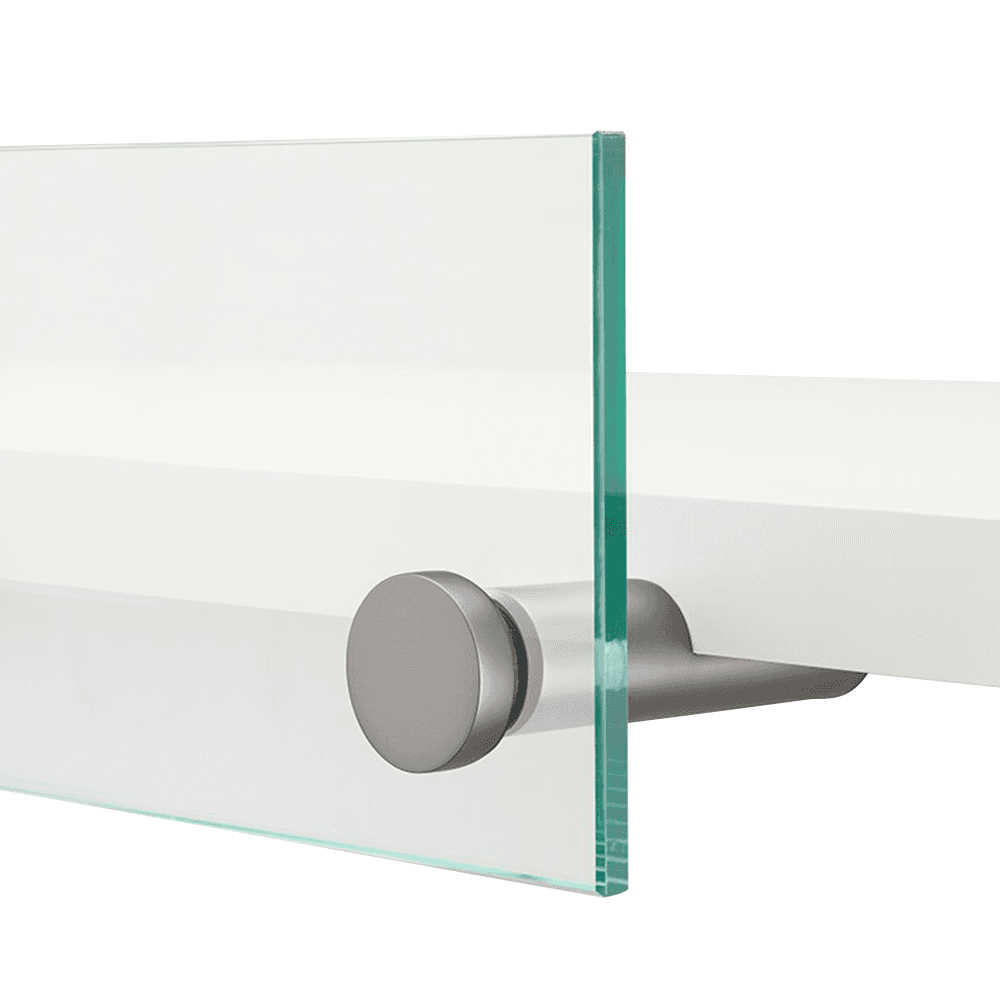 Crystallite Chrome Finish Panel Support for a Hidden Computer Screen