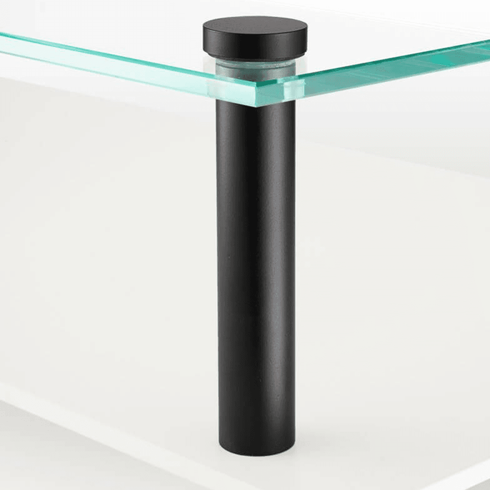 6" straight shelf bracket with matte black finish by Doug Mockett And Company Inc