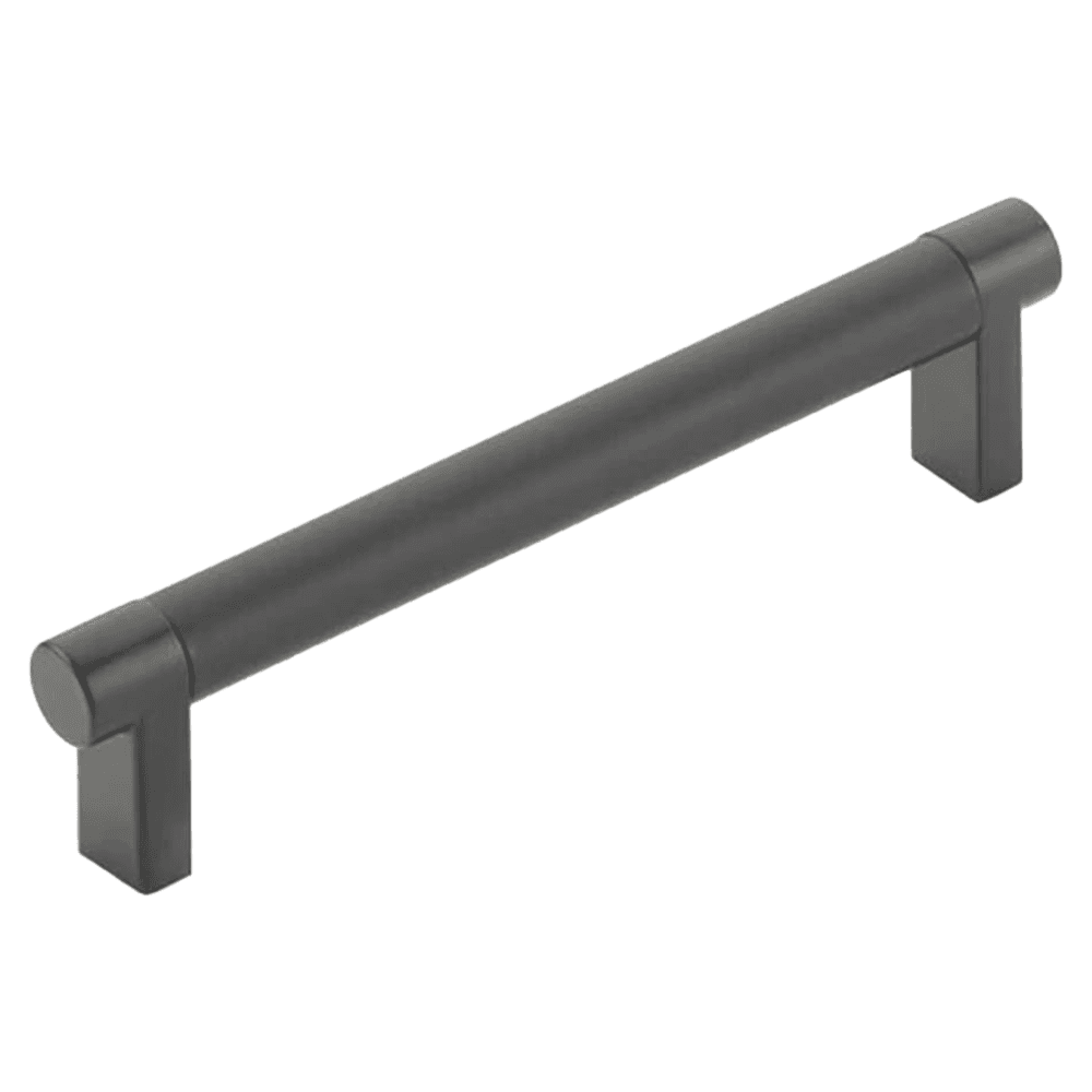 5" Select Rectangular Stem Smooth Cabinet Pull, Satin Brass/Flat Black Main - Image