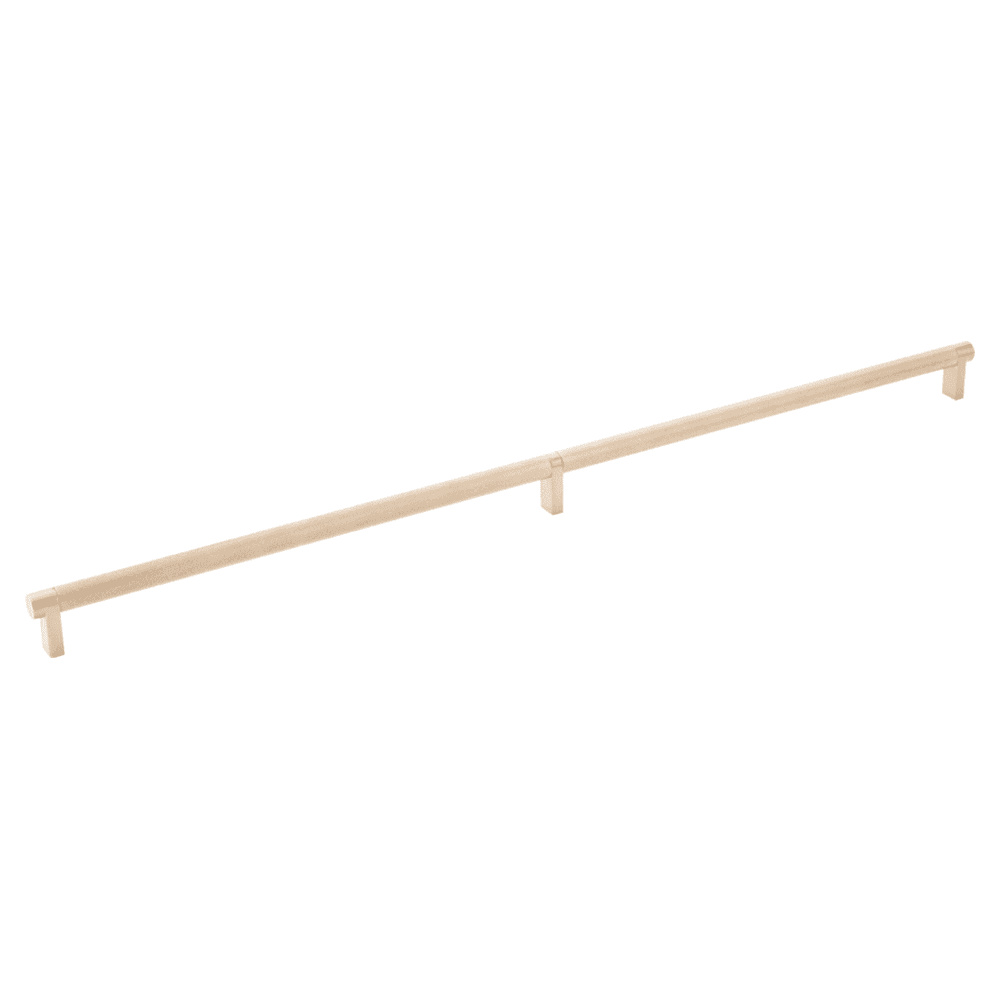 8" Select Rectangular Stem Knurled Cabinet Pull, Satin Copper/Satin Copper Main - Image