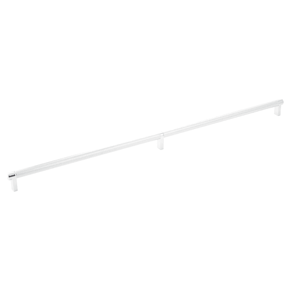 8" Select Rectangular Stem Knurled Cabinet Pull, Polished Chrome/Satin Copper Main - Image