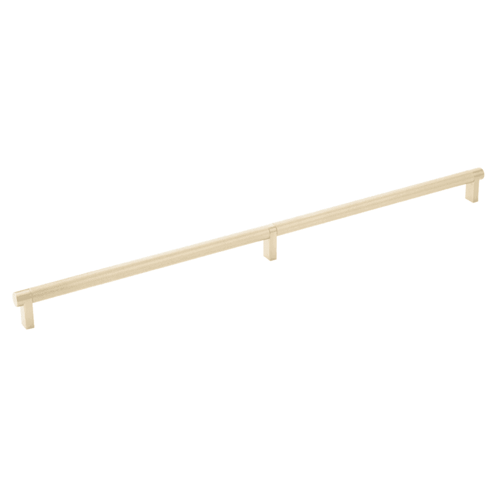 8" Select Rectangular Stem Knurled Cabinet Pull, Satin Brass/Satin Copper Main - Image